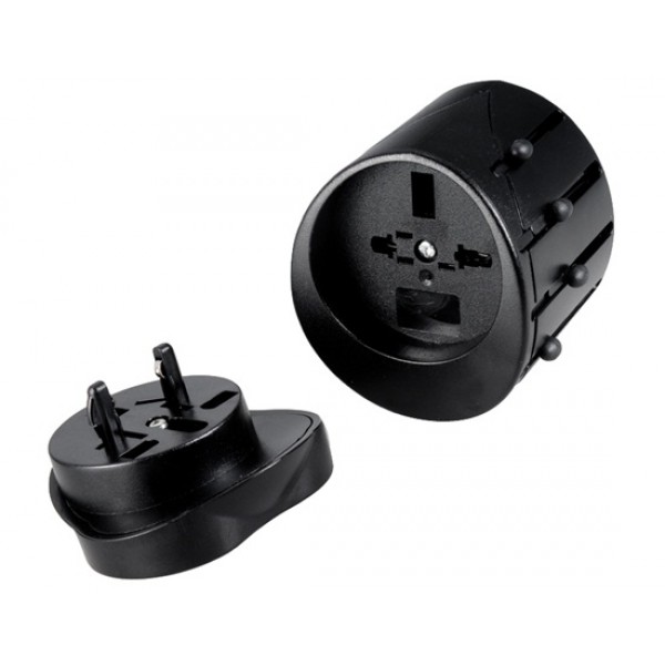 Universal Travel Power Adapters with AU/US/EU/UK Plugs (Black)