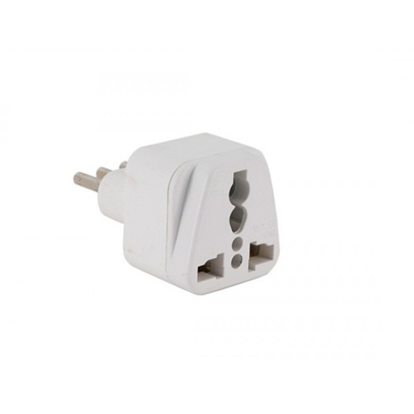 Italian Plug Adapter Adaptor (White)