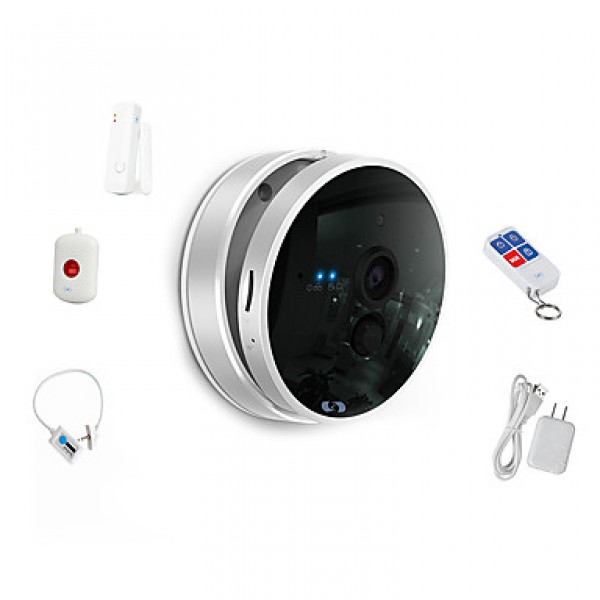 HD Wireless Night Vision IP Camera Alarm Including Tempreature & Humidity Sense, with 3pcs Wireless Alarm Sensors